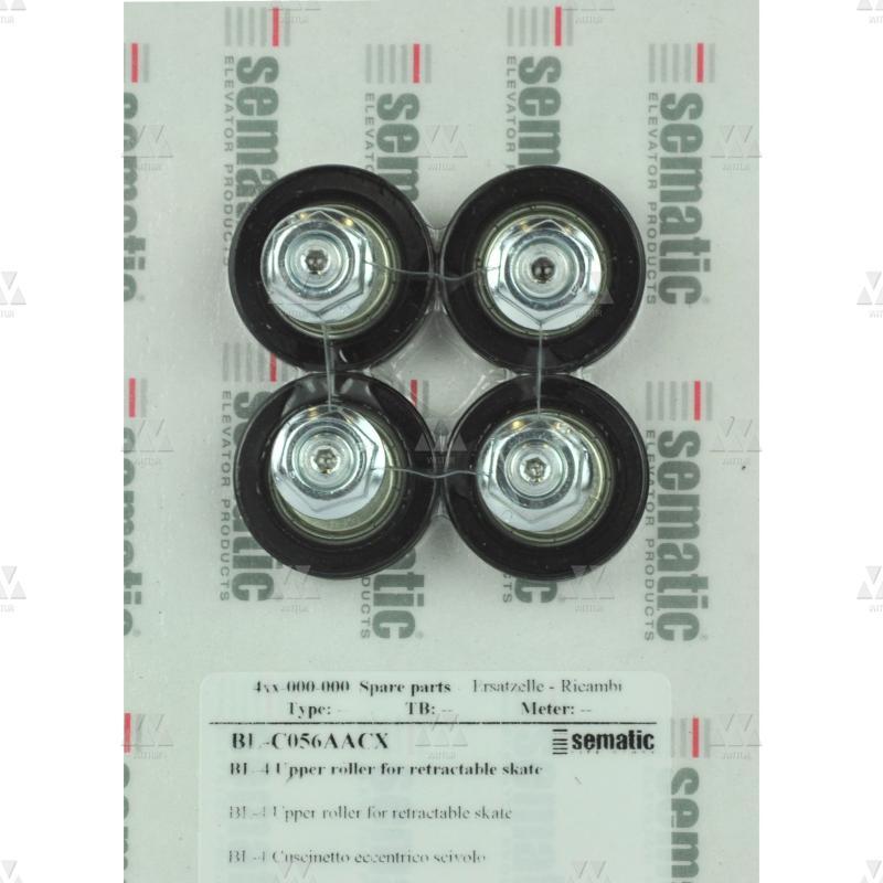 BL-C056AACX | 4 X UPPER ROLLER FOR ALUMINIUM RETRACTABLE SKATE (WITH ECCENTRIC), D.30MM (EXTERNAL)